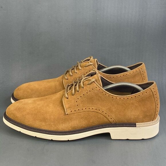 Mens Oxfords Cole Haan Go-To Plain Toe suede leather shoes new without box 11.5 - Picture 4 of 11
